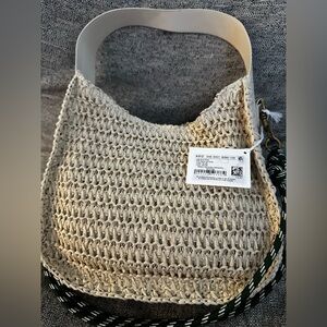 American Eagle Outfitters Beige Woven Shoulder Bag